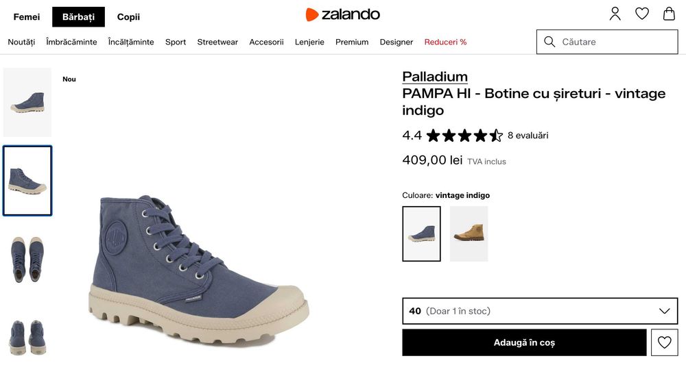 Botine Palladium Pampa marimea 40