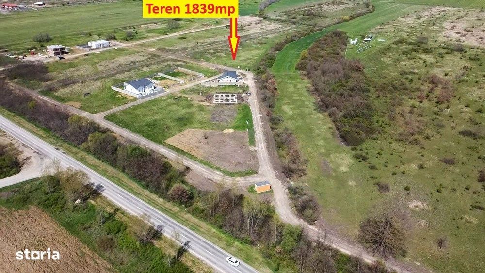 1839mp - Teren de vanzare Mosnita, cu utilitati - 55euro/mp+TVA