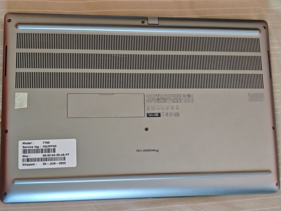 Dell Precision 7760, 11850H, 32GB ram, RTX A3000, 500GB nvme, FullHD