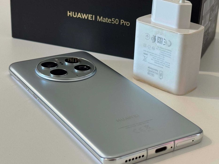 Бартер! Като НОВ! Huawei Mate 50 Pro Silver (Сив)