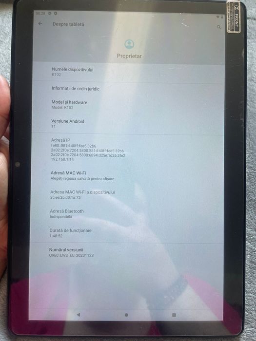 Tableta K102 in stare bună