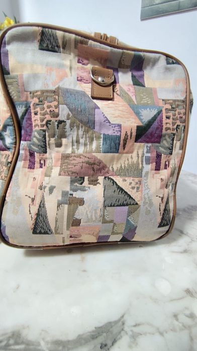 Geanta de voiaj cu manere din piele