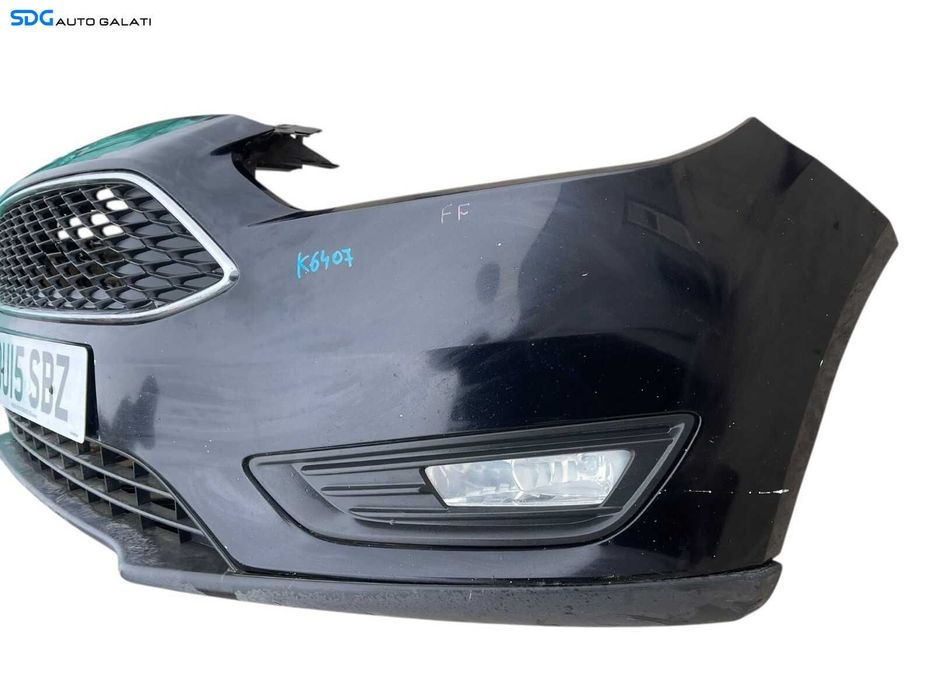 Bara Spoiler Fata Completa cu Grile Sigla si Emblema Ford Focus 3 FL Facelift 2014 - 2018 Culoare FF Panther Black [K6407]