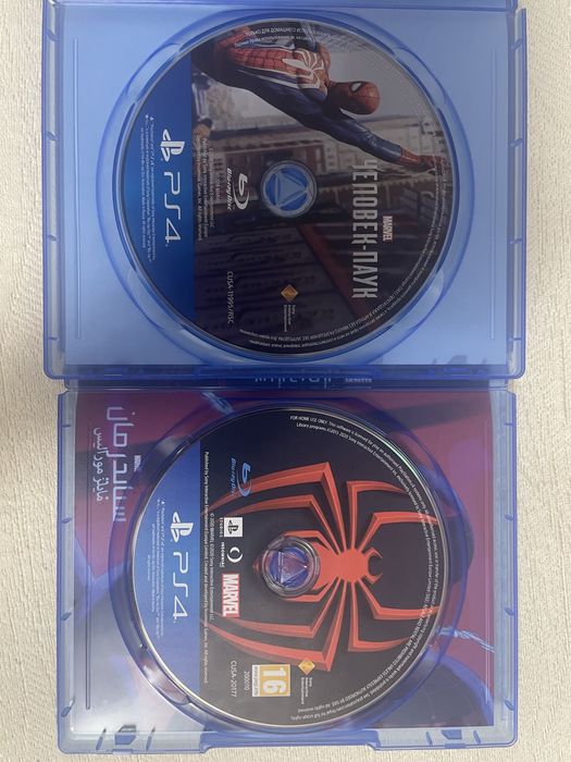 Диски человека паука для PS4