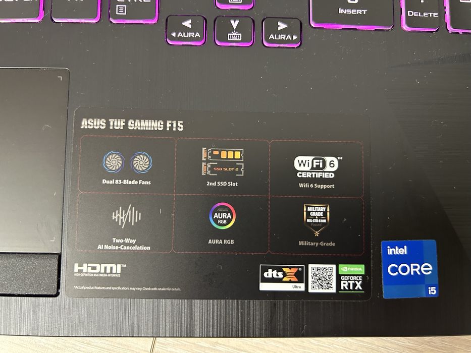 Laptop Gaming - Asus Tuf F15 - RTX 3050