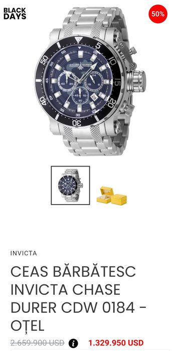 Ceas bắrbătesc Invicta Chase Durer cdw0184