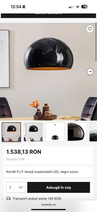 Kartell Fly lampa noua