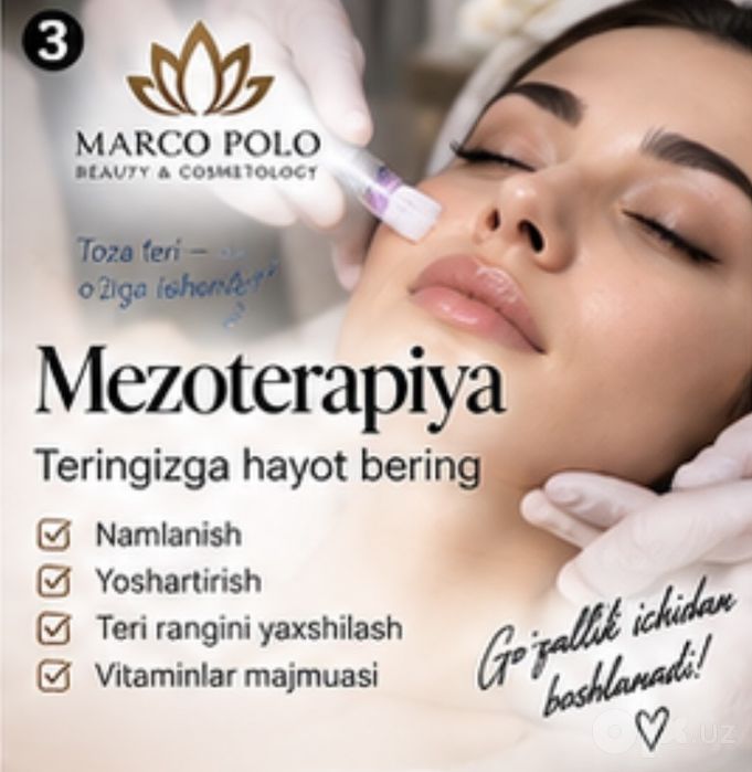 Kosmetologiya xizmati 24/7 chilonzor