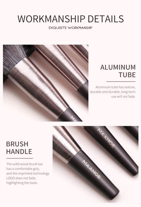 Комплект от 10 броя професионални четки за грим MAANGE - HZS212