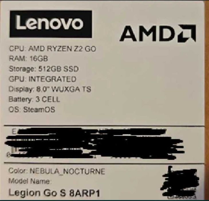 Consola portabila gaming - Lenovo Legion Go S Noua, Sigilata, Factura