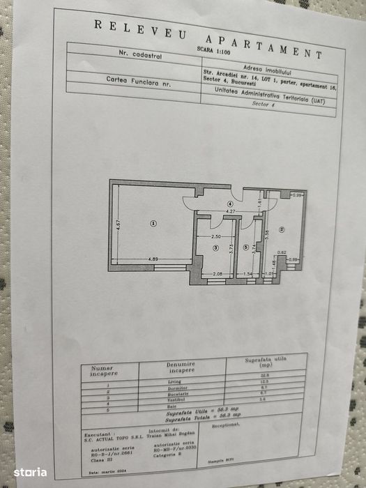 Apartament 2 camere totul nou  "la doi pași" de Metrou