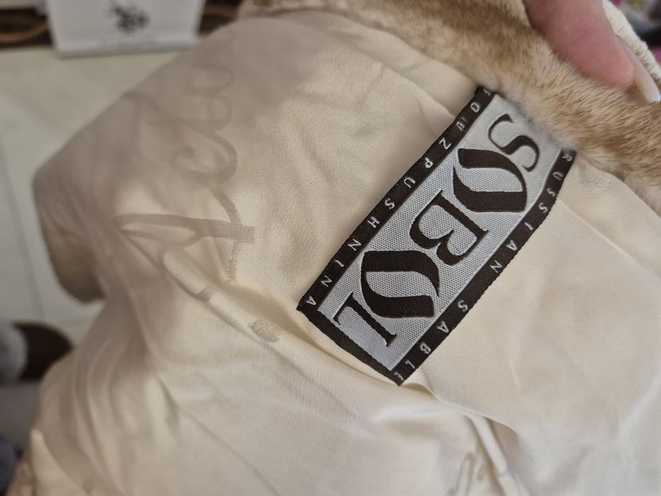 Шуба норка с соболем