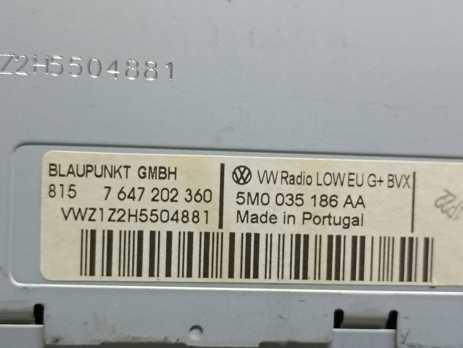 Radio cd Volkswagen Tiguan 1 (5N) (2007 - 2011) (1214)  CBAB