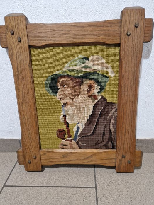 Tablou goblen vechi cu rama lemn
