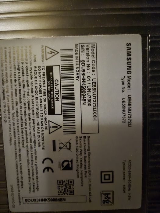 Телевизор Samsung 55inch  със счупен дисплей