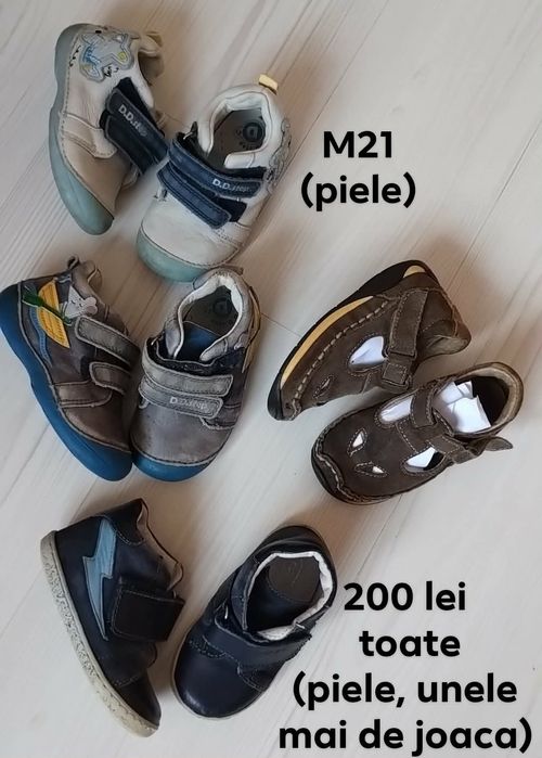 Lot încălțăminte băiețel m18-21 (7 perechi, majoritatea din piele)