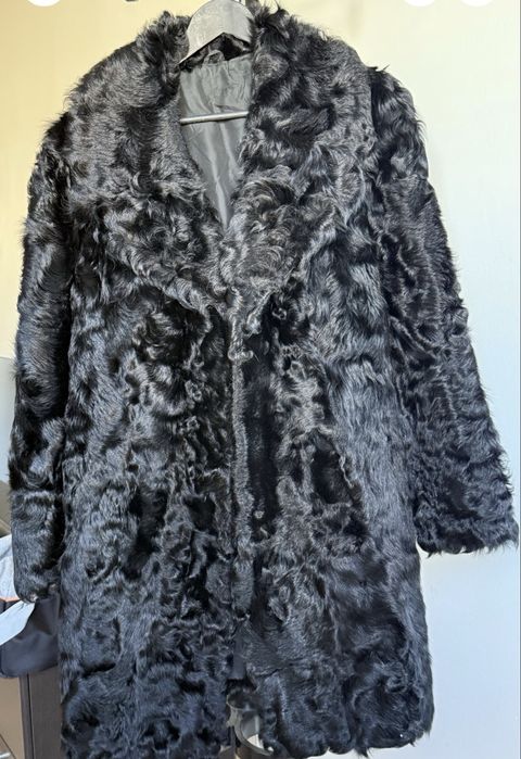 ASTRAHAN KARAKUL negru Persian Lamb - Bucle vintage