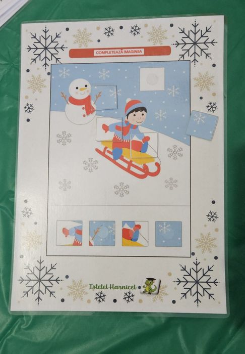 Vand fise educative laminate tematica iarna/Craciun