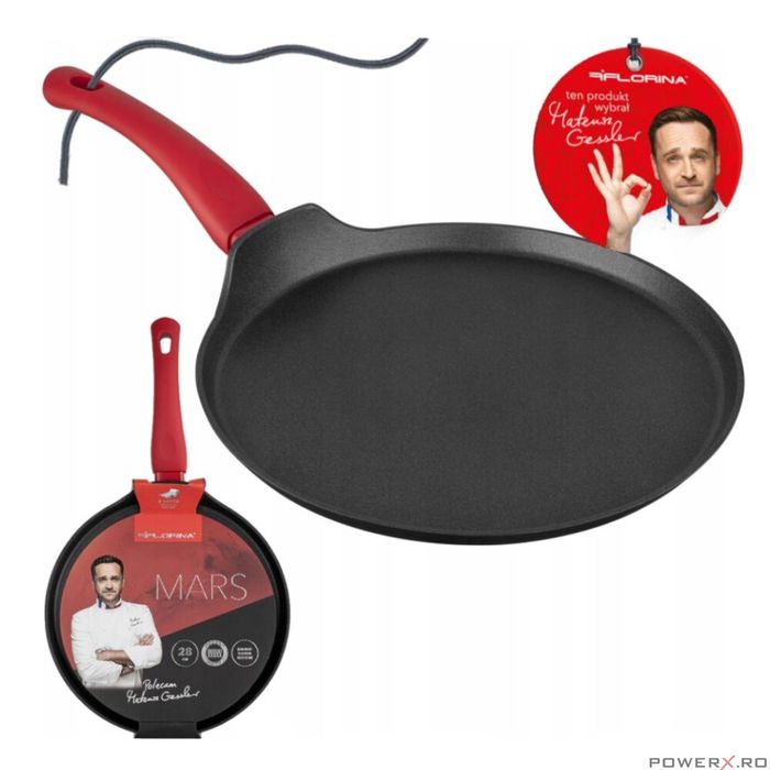 Tigaie pentru oua si clatite din aluminiu cu strat antiaderent, 28 cm,