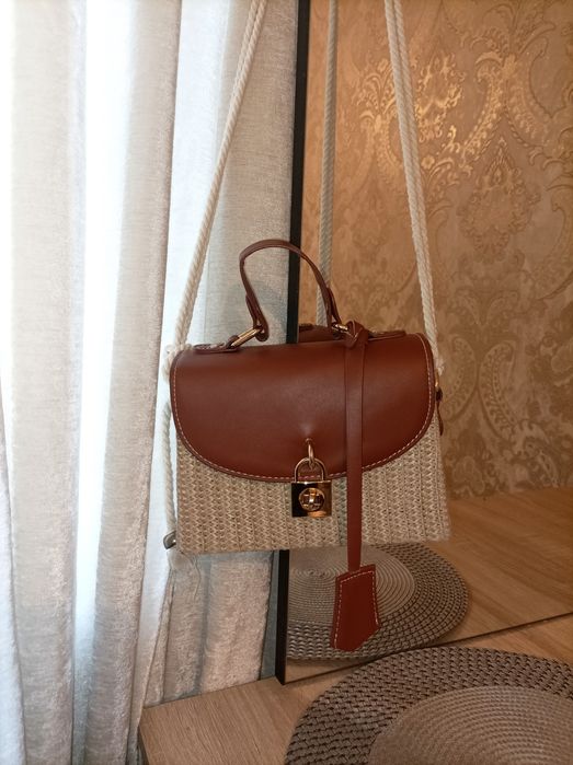 Сумка кросс боди плетеная