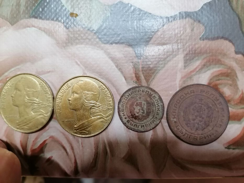 Стари български и френски монети...