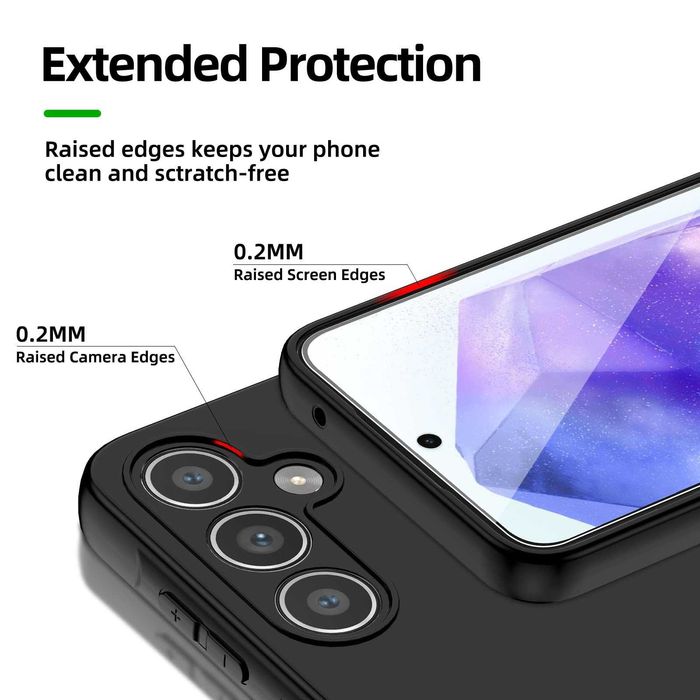 Husa Telefon Samsung Galaxy A55 silicon + 2 folii de protectie