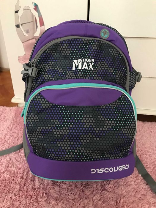 Rucsac Ergonomic Max Discovery pentru gimnaziu culoare gri mov