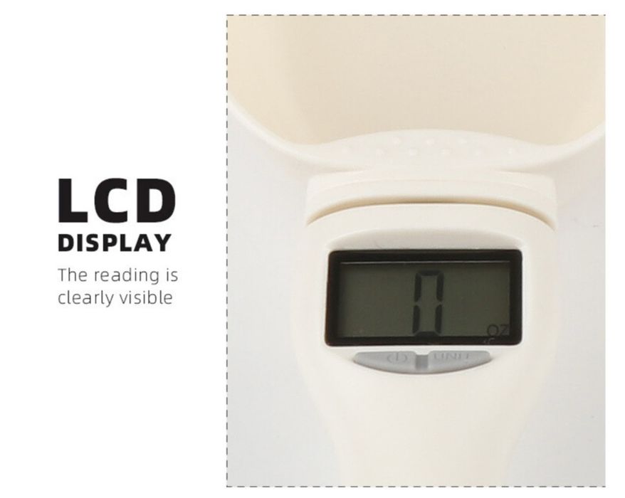Cantar de bucatarie digital tip lingura 800 g 0.1 g alb