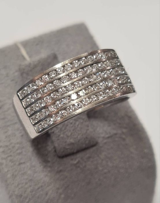 Inel din platina 950, cu diamante naturale, IAU807