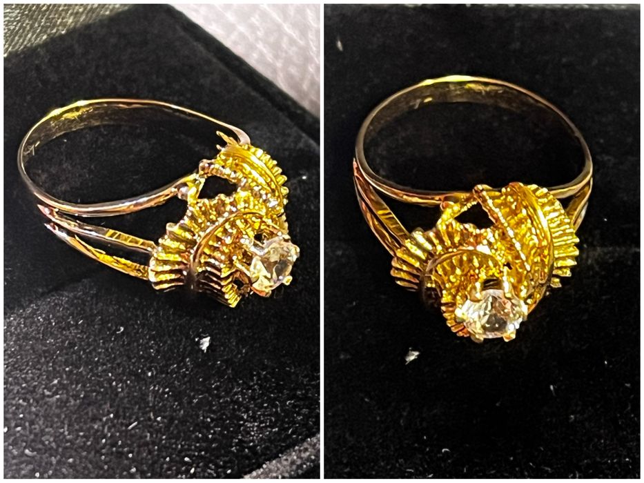 Златен пръстен циркон zlaten prasten gold 585 14 карата