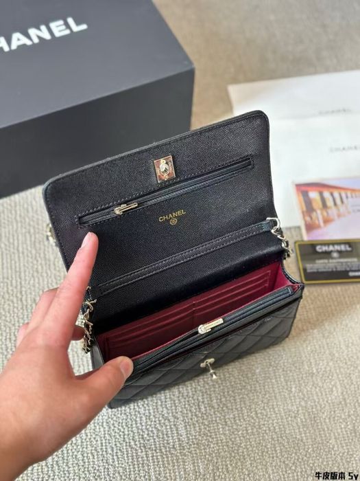 Geanta Chanel waller on chain timeless clasique piele vitel