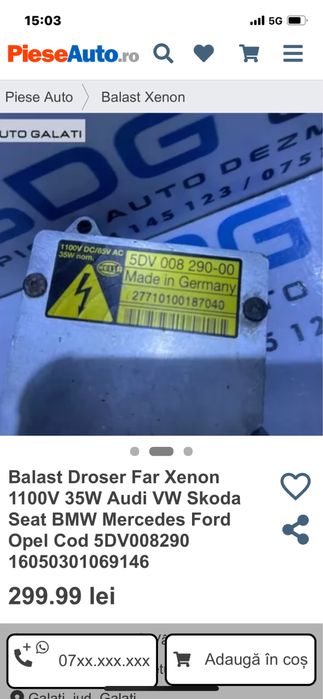 Balast droser xenon