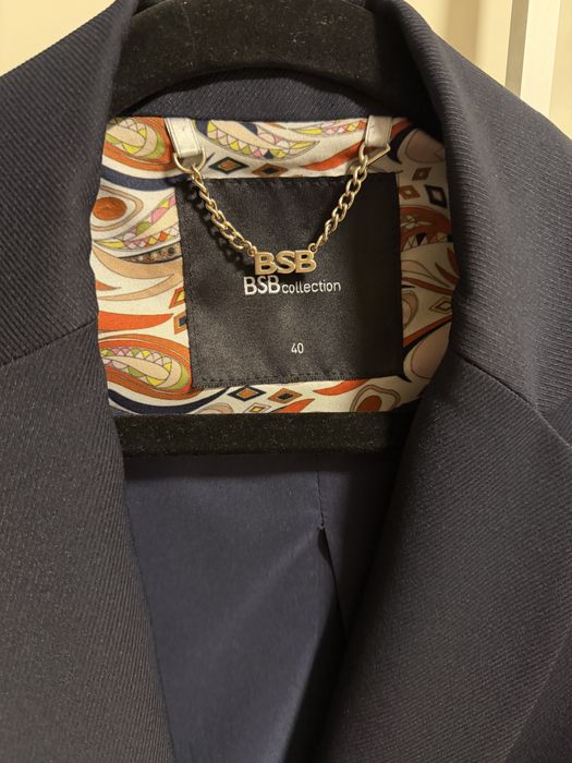 Класическо сако блейзър BSB - тъмно синьо