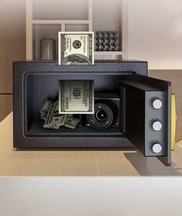 Стальной умный сейф с замком и сигнализацией