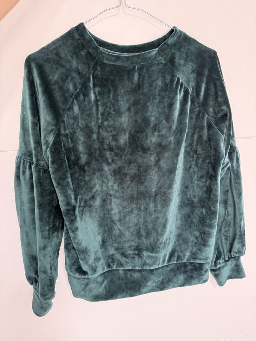 Bluza din catifea verde- noua, fara eticheta - marime S