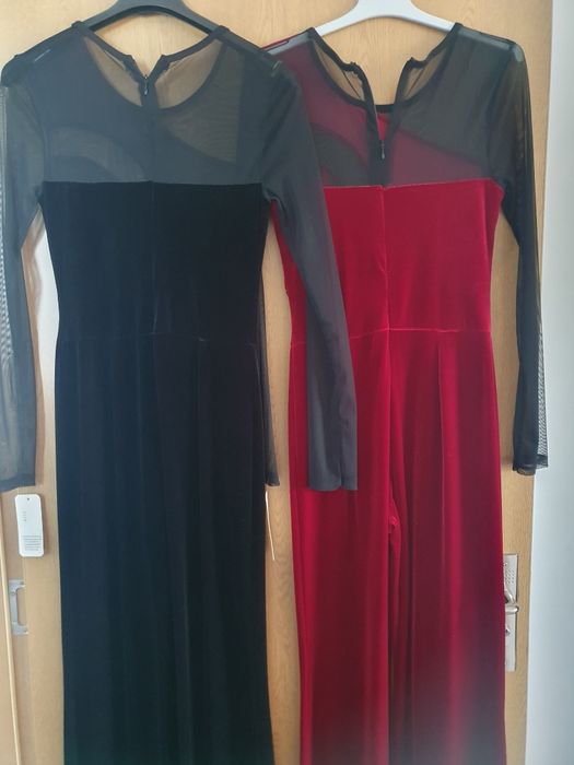 Salopeta femei de catifea si satin