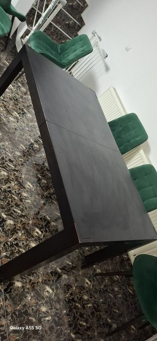 Masă extensibila living de 10 persoane  din lemn masiv