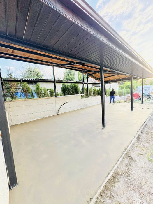 Машинно полагане на подова замазка!