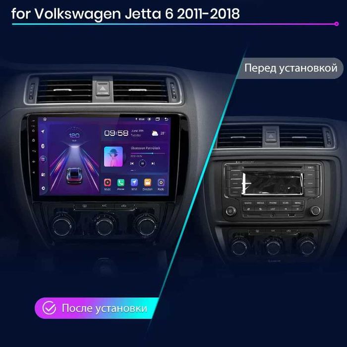 Navigatie Android  VW JETTA 6 ,Carplay Wireless ,Android Auto + Camera