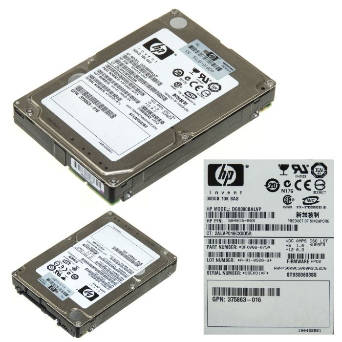 Hard 2.5 HDD 300 Giga DG0300BALVP 2,5" SAS  10k HP Proliant 146 72 GB