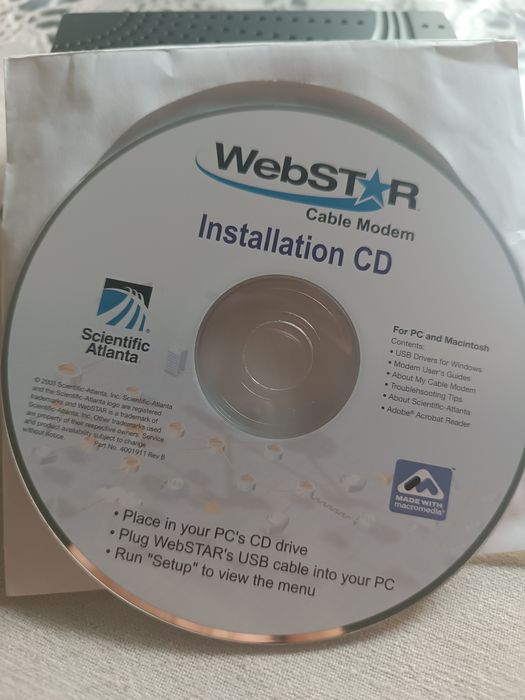 Кабелен модем WebStar DPC2100 Series от Scientific Atlanta