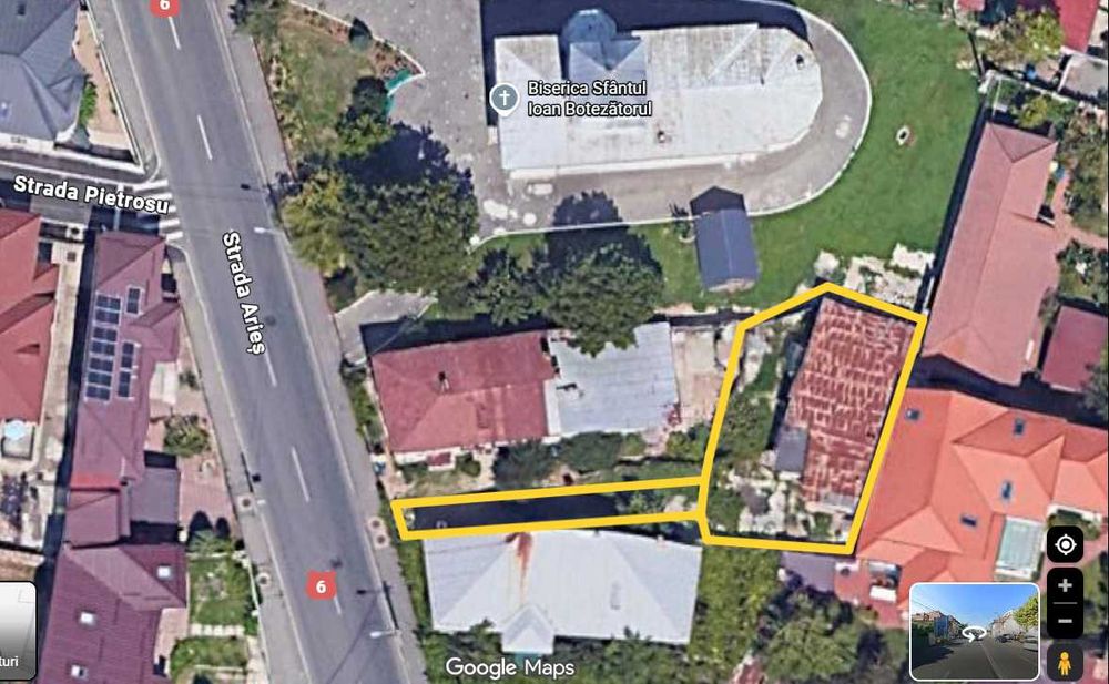 Teren central 224 mp cu contructie