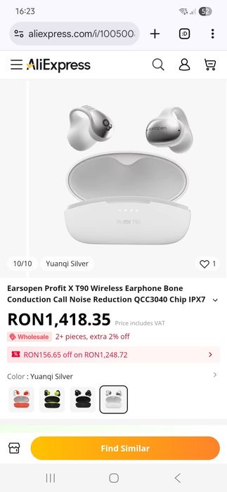 Casti Earsopen Profit X T90 Wireless