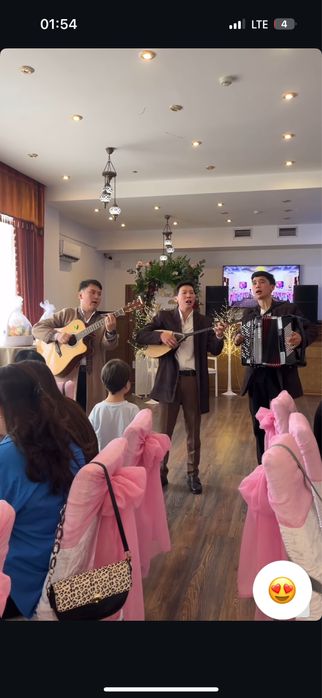 Домбыра баян гитара әнші музыканты трио тамада