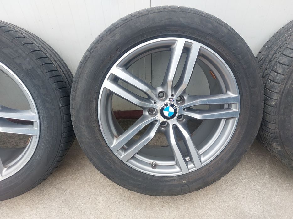 Set jante din aluminiu r19 BMW M Performance Double Spoke Style 623M / DOUA LATIMI / 5x120 / anvelope vara RSC 255 50 r19 si 285 45 r19 Bridgestone