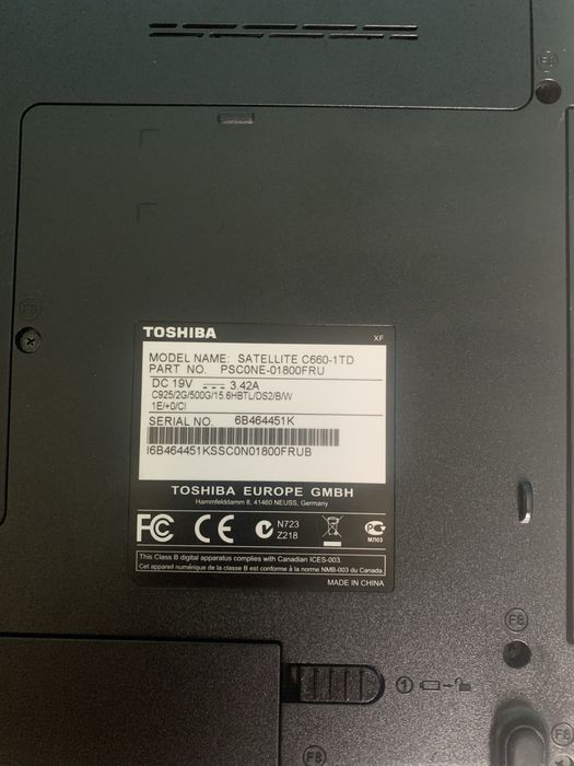 Продам ноутбук TOSHIBA