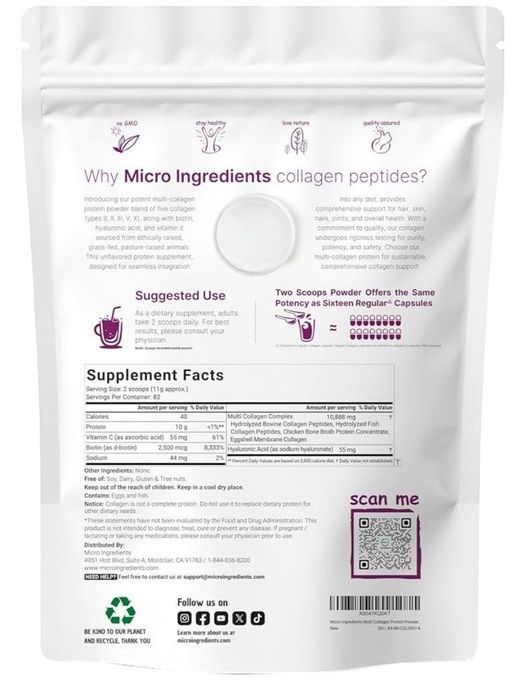 Multi collagen peptides, kollagen ,коллаген 5 xil turdagi 907 gr,tamsi