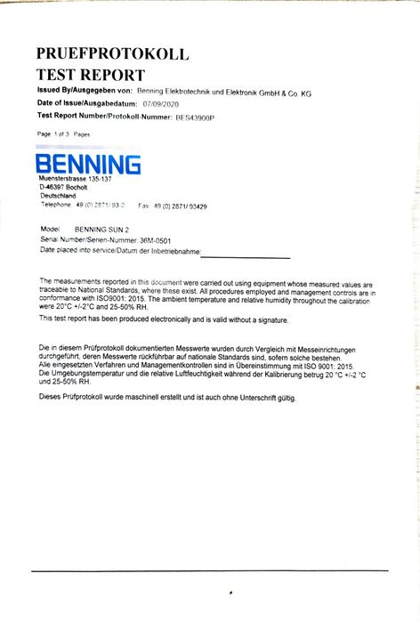 BENNING PV 2 + SUN 2 – Kit testare fotovoltaice complet, cu accesorii