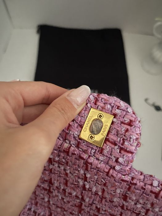 Цикламена лилава розова чанта Шанел Chanel Маркова сериен номер топ