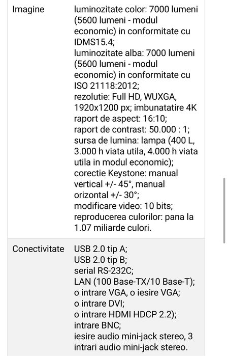 Videoproiector Profesional Epson EB-G7900U
